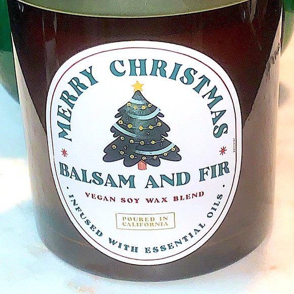 LEOBEN CO CANDLE BALSAM & FIR 1 WICK 9 oz NEW VEGAN SOY WAX MERRY CHRISTMAS - Picture 3 of 3